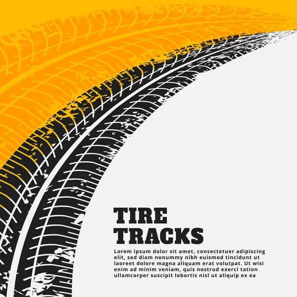 Grunge neumático pista impresión marcas backgroun — Vector de stock