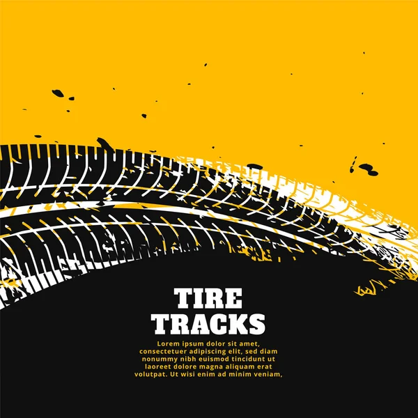 sarı arka plan tasarımında lastik izleri baskı izleri