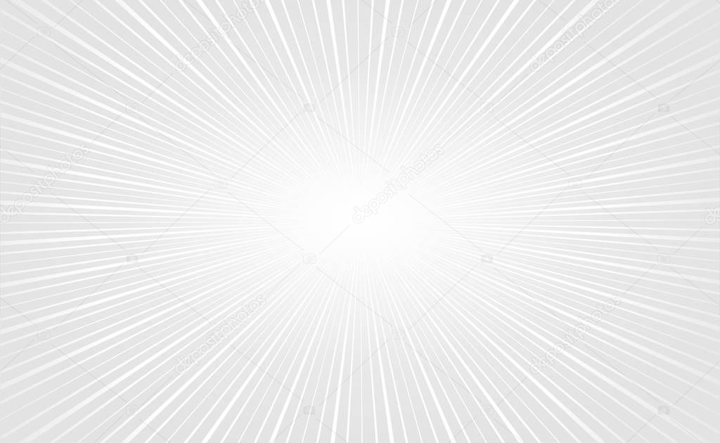 elegant white zoom rays empty background design