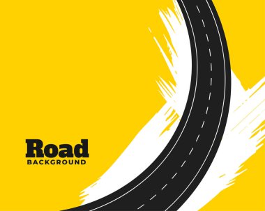 sarı arka plan tasarımı soyut dolambaçlı yol