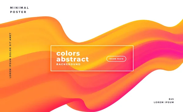 Colorato 3d fluente onda sfondo disegno astratto — Vettoriale Stock