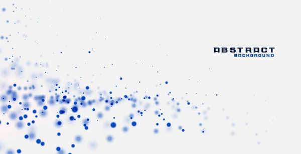 Mavi parçacıklar nokta arka plan ile beyaz arka plan — Stok Vektör