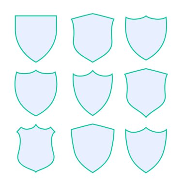 yeşil kenarlıklı dokuz koruma kalkanı simgesi