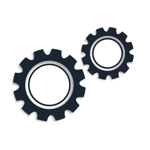 Dvě ikony převodových zařízení na bílém pozadí — Stockový vektor
