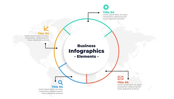 Thin line infographic business presentation concept design — Stock Vector