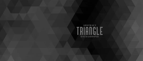 Fondo negro oscuro con diseño de formas de triángulo — Archivo Imágenes Vectoriales