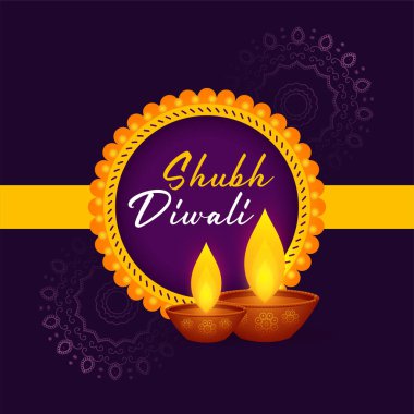shubh diwali festivali tebrik dekoratif kart tasarımı
