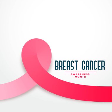 Pembe kurdele göğüs kanseri farkındalığı ay sonu afişi