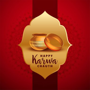 yaratıcı mutlu karwa chauth hint festival kart tasarımı