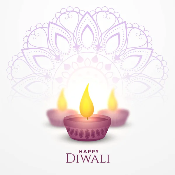 Feliz diwali festival cartão celebração fundo design — Vetor de Stock