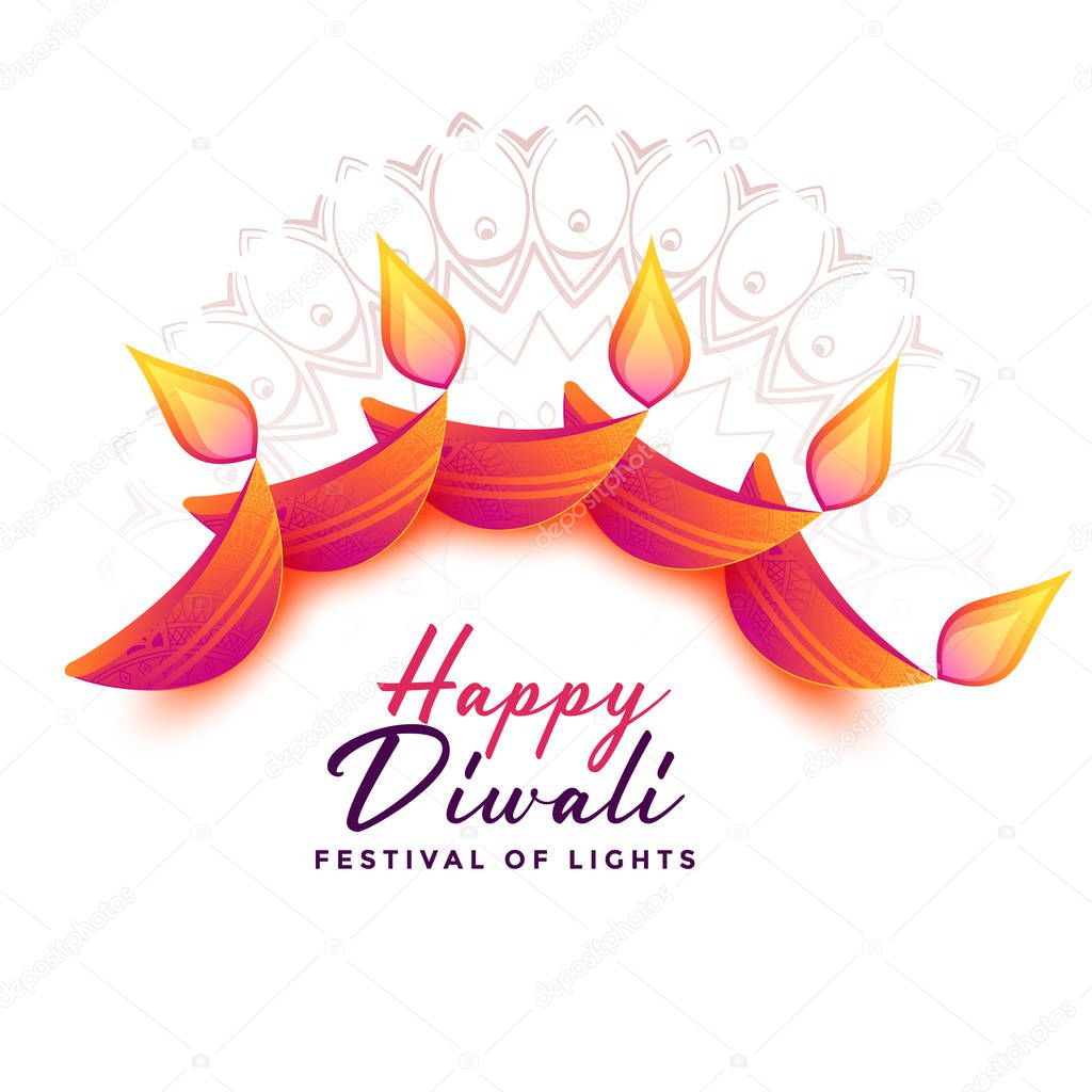 attractive diwali decoration background for diwali festival