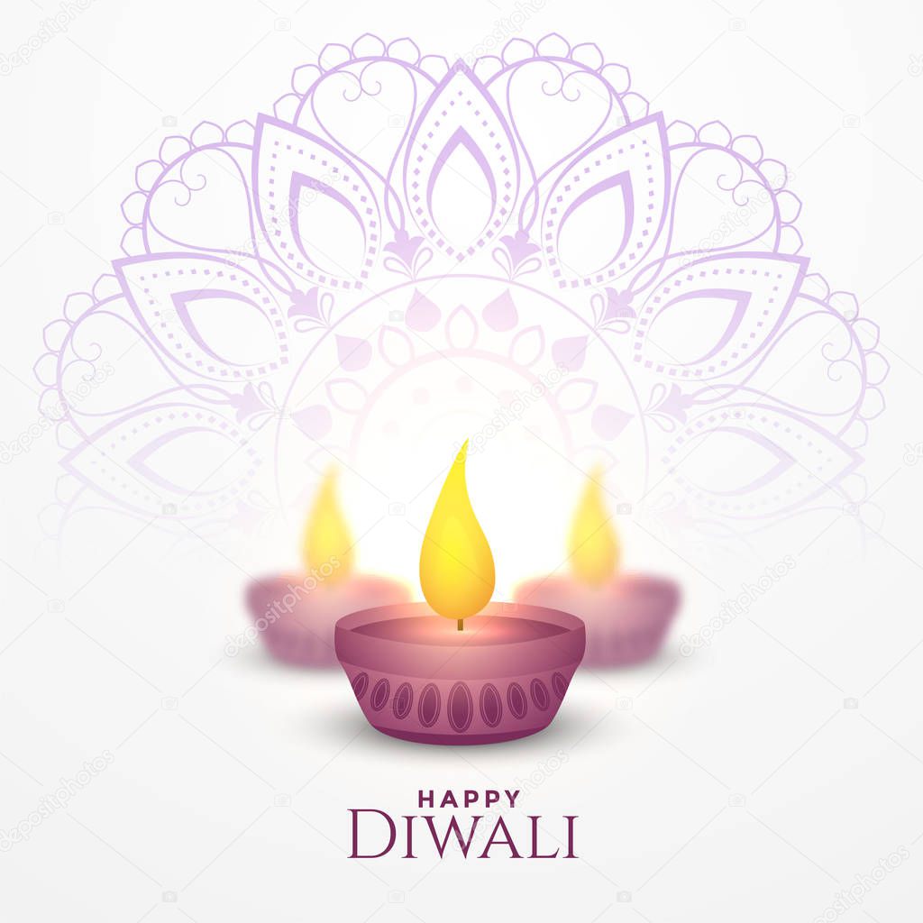 happy diwali festival card celebration background design