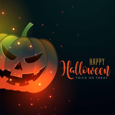 ışık effec ile gülen gerçekçi kabak halloween arka plan