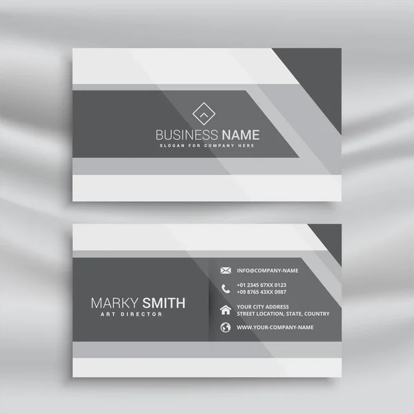 Abstract gray business card in geometric style — 图库矢量图片