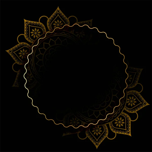 Декоративные черно-золотой роскошный фон рамки — стоковый вектор