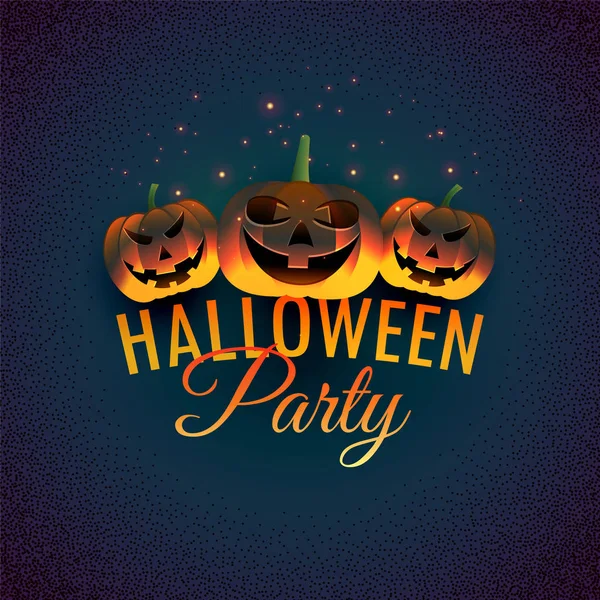 Fond de fête d'Halloween avec citrouilles riantes design — Image vectorielle
