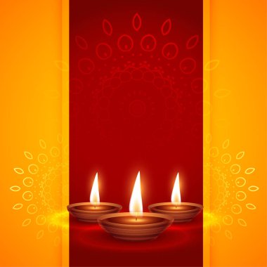 diwali festivali için üç gerçekçi diya tasarımı