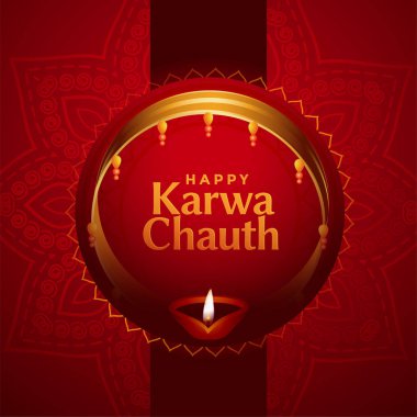 Etnik Hintli Karwa Chauth festivali kart tasarımı geçmişi