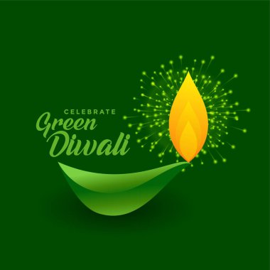 Çevre dostu havai fişeklerle mutlu yeşil diwali kutlamaları