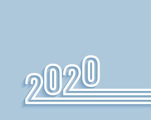 Elegancki 2020 linia styl nowy rok minimalne tło — Wektor stockowy