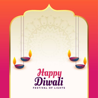 Güzel mutlu Hint tarzı diwali arka plan tasarımı