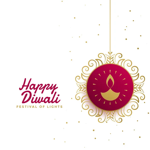 Holiday festival card design of happy diwali — Stock Vector