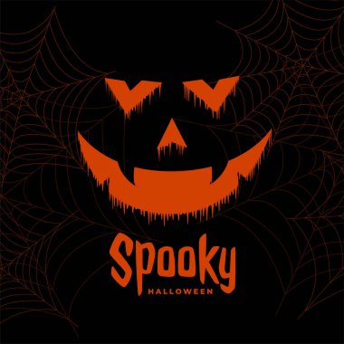 Korkunç mutlu cadılar bayramı hayalet yüzü tasarımı