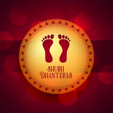 Mutlu dhanteras tasarımı ile tanrı ayak izi