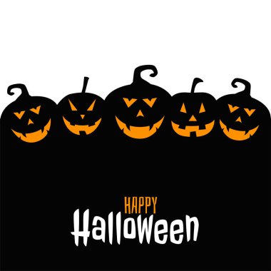 Mutlu cadılar bayramı balkabakları düz şekilli