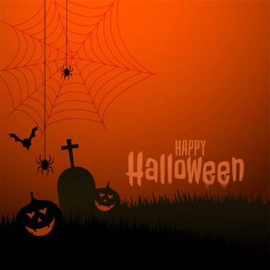 Mutlu Cadılar Bayramı korku teması festivali arka plan tasarımı