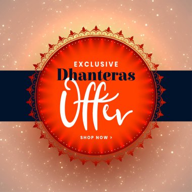 Mutlu Dhanteras Festivali yaratıcı şablon tasarımı sunuyor