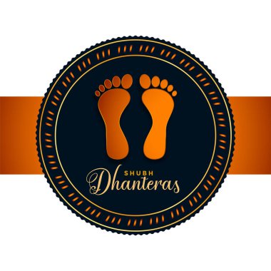 Mutlu dhanteras arka plan Tanrı lakshmi ayak izleri