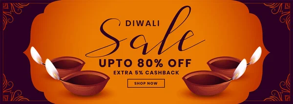 Bannière de vente de festival pour la conception heureuse de diwali — Image vectorielle