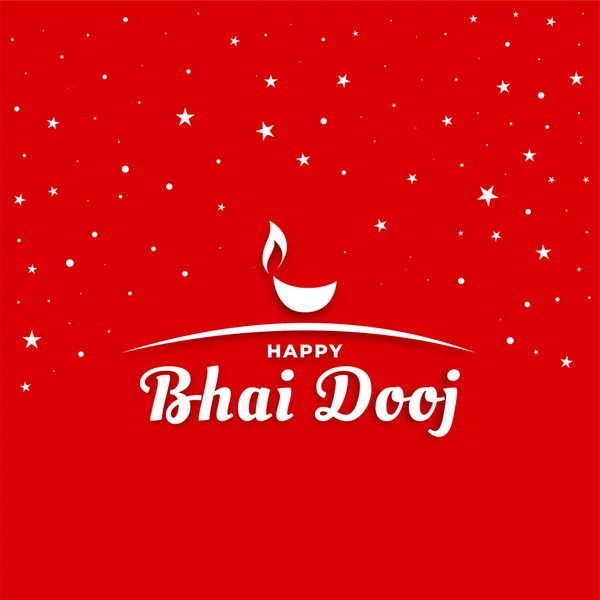 Feliz bhai dooj indio festival felicitación tarjeta de diseño — Archivo Imágenes Vectoriales