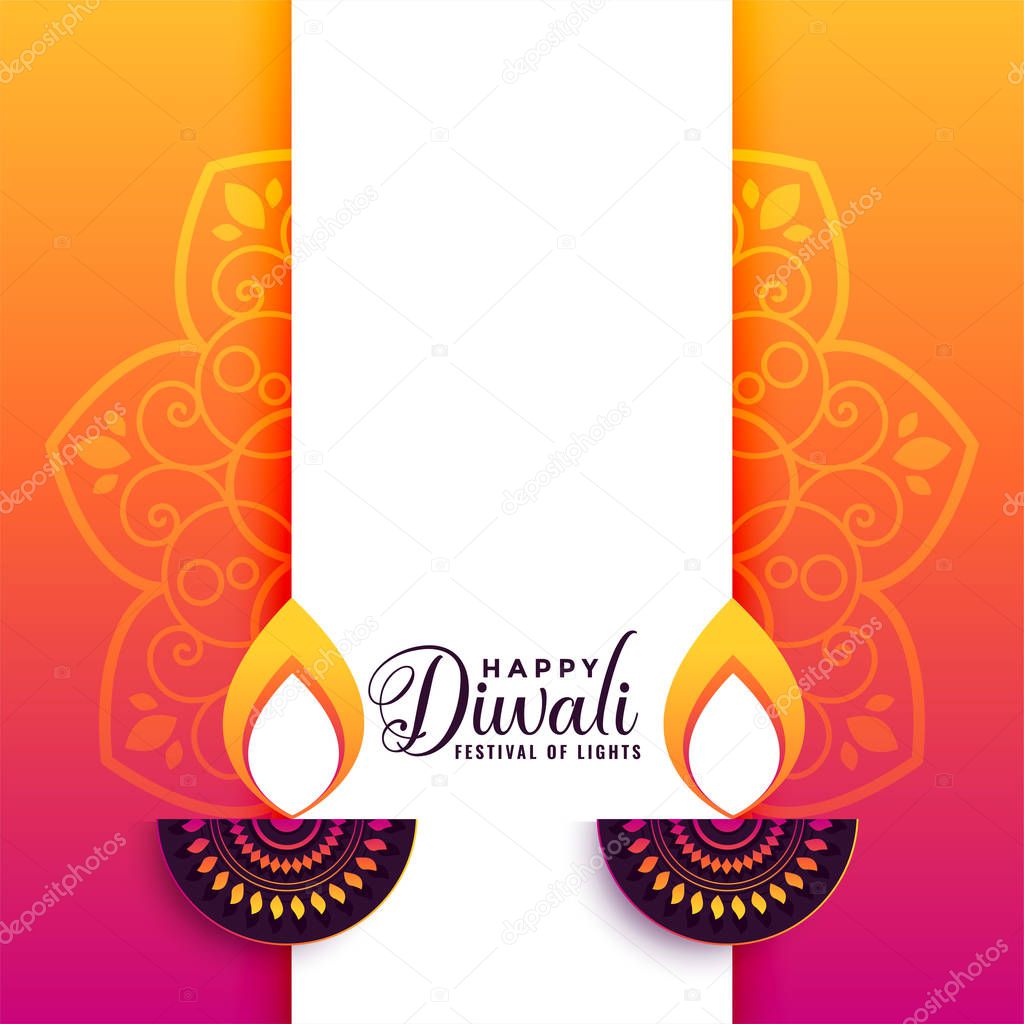 beautiful diwali festival celebration holiday background design