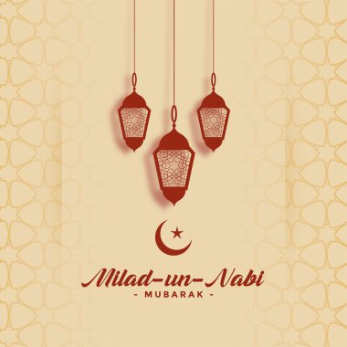 Mutlu milad un nabi barawafat festivali kart tasarımı