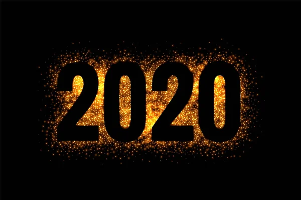 2020 Новый год в блестящем и блестящем стиле фона — стоковый вектор