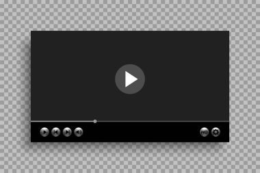 Parlak düğme dizaynlı video oynatıcı şablonu