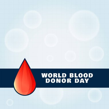 Dünya kan bağışı günü farkındalık afişi