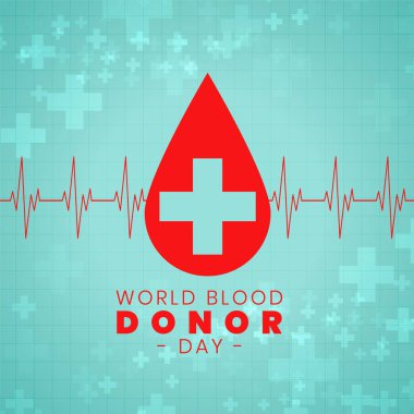 Kan bağışı günü uluslararası olay afişi tasarımı