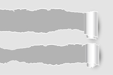 İki yırtık kağıt sayfa