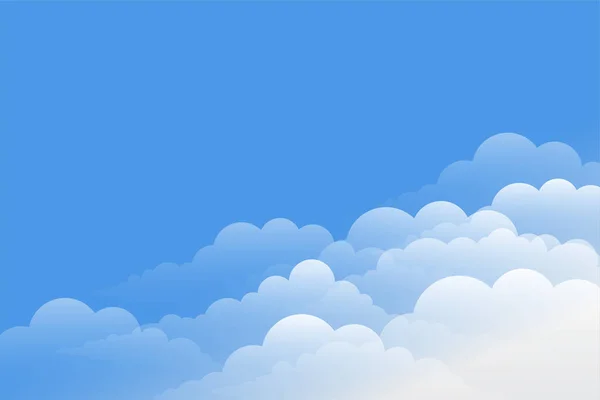 Wunderschöne Wolken Hintergrund Mit Blauem Himmel Design — Stockvektor