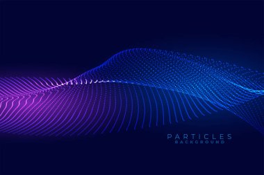 dijital parçacık akışı dalga teknolojisi arkaplan tasarımı