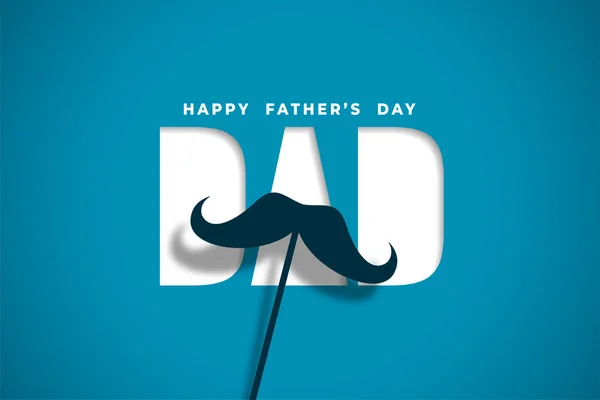 Счастливый День Отцов Желает Открытку Стиле Бумаги — стоковый вектор