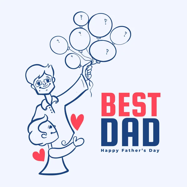 Best Dad Message Happy Fathers Day — Stock Vector