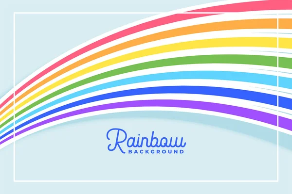 Vloeiende Regenbooglijnen Vlakke Kleuren Achtergrond — Stockvector