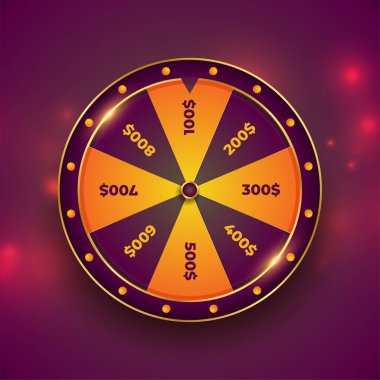Bokeh arka planında şans çarkı