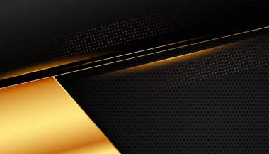 Koyu siyah arkaplanda zarif altın tasarım