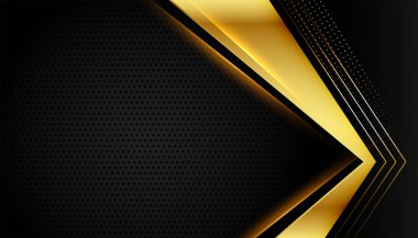 Siyah arka planda premium altın çizgiler