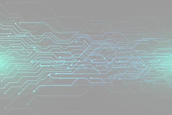 Conception Bannière Technologie Diagramme Circuit Futuriste Numérique — Image vectorielle